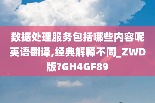 数据处理服务包括哪些内容呢英语翻译,经典解释不同_ZWD版?GH4GF89