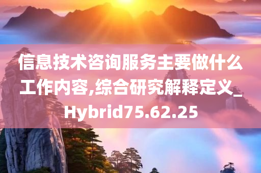 信息技术咨询服务主要做什么工作内容,综合研究解释定义_Hybrid75.62.25