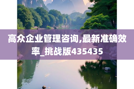 高众企业管理咨询,最新准确效率_挑战版435435