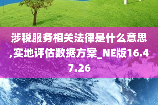 涉税服务相关法律是什么意思,实地评估数据方案_NE版16.47.26