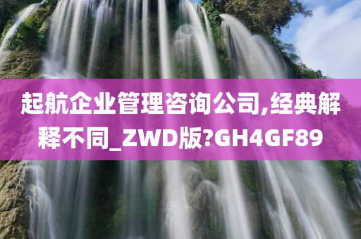 起航企业管理咨询公司,经典解释不同_ZWD版?GH4GF89