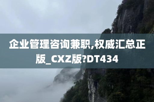 企业管理咨询兼职,权威汇总正版_CXZ版?DT434