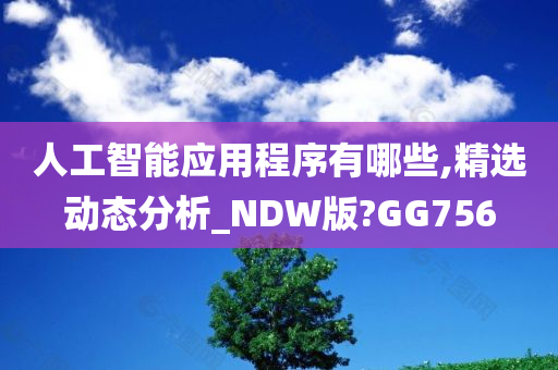 人工智能应用程序有哪些,精选动态分析_NDW版?GG756