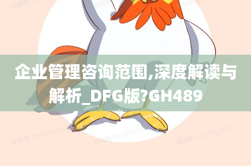 企业管理咨询范围,深度解读与解析_DFG版?GH489