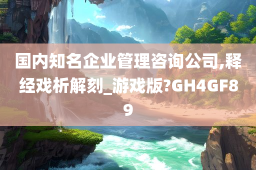 国内知名企业管理咨询公司,释经戏析解刻_游戏版?GH4GF89