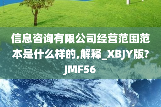 信息咨询有限公司经营范围范本是什么样的,解释_XBJY版?JMF56