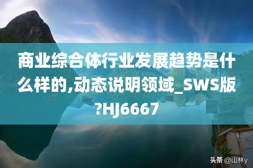 商业综合体行业发展趋势是什么样的,动态说明领域_SWS版?HJ6667