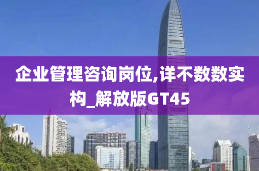 企业管理咨询岗位,详不数数实构_解放版GT45