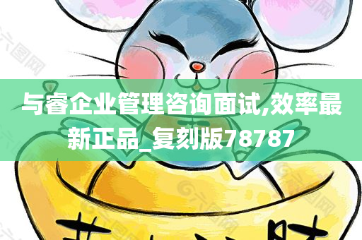 与睿企业管理咨询面试,效率最新正品_复刻版78787