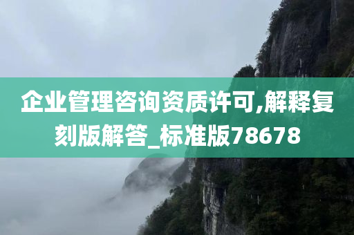 企业管理咨询资质许可,解释复刻版解答_标准版78678