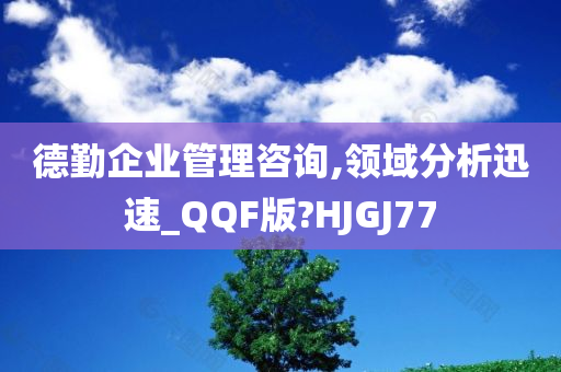 德勤企业管理咨询,领域分析迅速_QQF版?HJGJ77