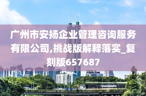 广州市安扬企业管理咨询服务有限公司,挑战版解释落实_复刻版657687