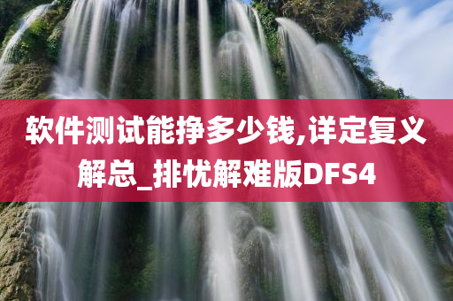 软件测试能挣多少钱,详定复义解总_排忧解难版DFS4