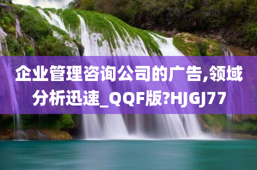 企业管理咨询公司的广告,领域分析迅速_QQF版?HJGJ77