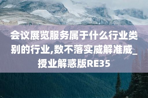 会议展览服务属于什么行业类别的行业,数不落实威解准威_授业解惑版RE35