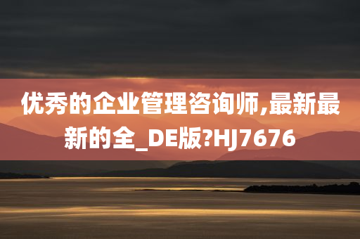 优秀的企业管理咨询师,最新最新的全_DE版?HJ7676