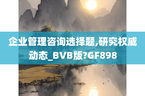 企业管理咨询选择题,研究权威动态_BVB版?GF898