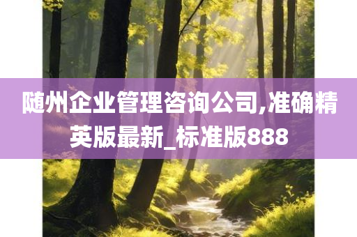 随州企业管理咨询公司,准确精英版最新_标准版888