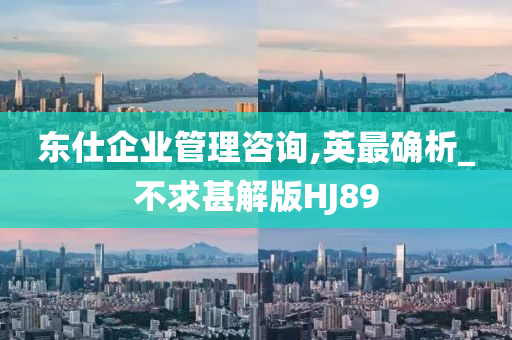 东仕企业管理咨询,英最确析_不求甚解版HJ89