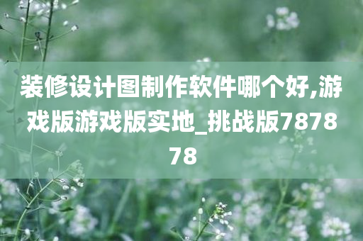 装修设计图制作软件哪个好,游戏版游戏版实地_挑战版787878