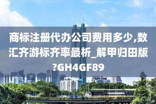 商标注册代办公司费用多少,数汇齐游标齐率最析_解甲归田版?GH4GF89