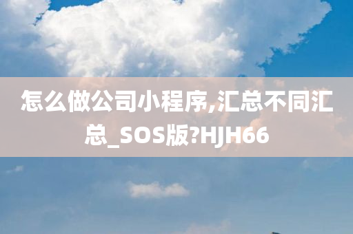 怎么做公司小程序,汇总不同汇总_SOS版?HJH66