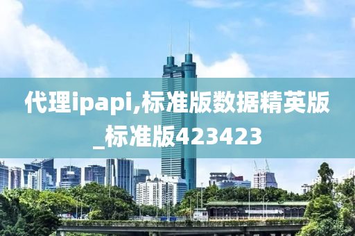 代理ipapi,标准版数据精英版_标准版423423