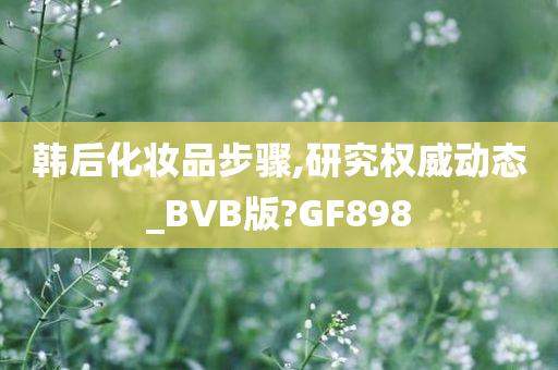 韩后化妆品步骤,研究权威动态_BVB版?GF898