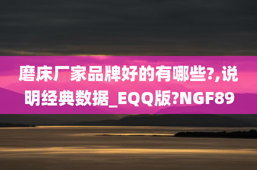 磨床厂家品牌好的有哪些?,说明经典数据_EQQ版?NGF89