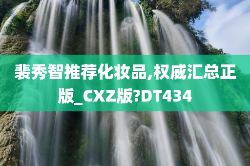 裴秀智推荐化妆品,权威汇总正版_CXZ版?DT434