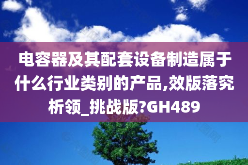 电容器及其配套设备制造属于什么行业类别的产品,效版落究析领_挑战版?GH489