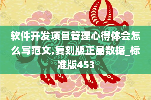 软件开发项目管理心得体会怎么写范文,复刻版正品数据_标准版453