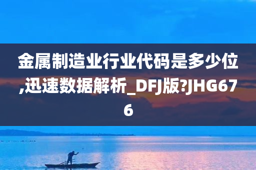 金属制造业行业代码是多少位,迅速数据解析_DFJ版?JHG676