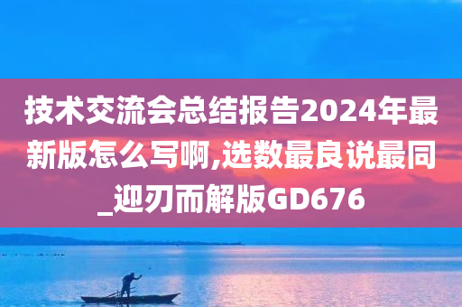 技术交流会总结报告2024年最新版怎么写啊,选数最良说最同_迎刃而解版GD676