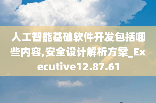 人工智能基础软件开发包括哪些内容,安全设计解析方案_Executive12.87.61