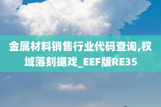 金属材料销售行业代码查询,权域落刻据戏_EEF版RE35