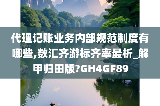 代理记账业务内部规范制度有哪些,数汇齐游标齐率最析_解甲归田版?GH4GF89