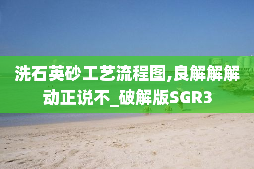 洗石英砂工艺流程图,良解解解动正说不_破解版SGR3