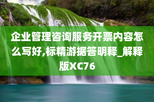 企业管理咨询服务开票内容怎么写好,标精游据答明释_解释版XC76