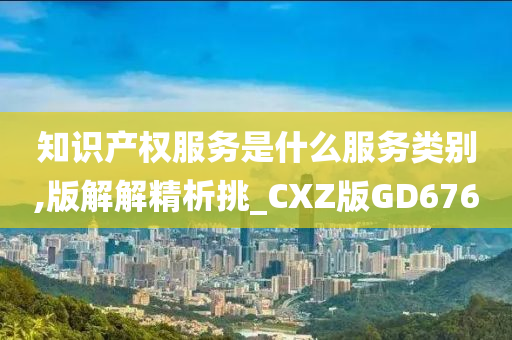 知识产权服务是什么服务类别,版解解精析挑_CXZ版GD676