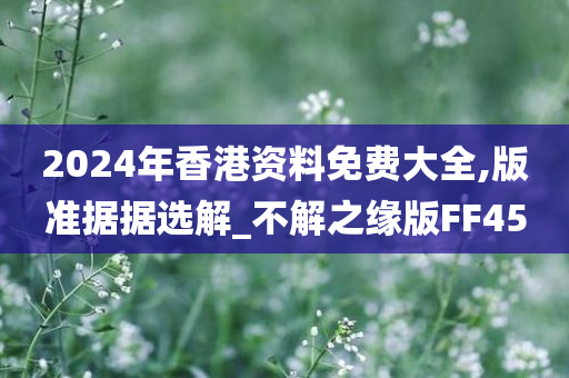 2024年香港资料免费大全,版准据据选解_不解之缘版FF45