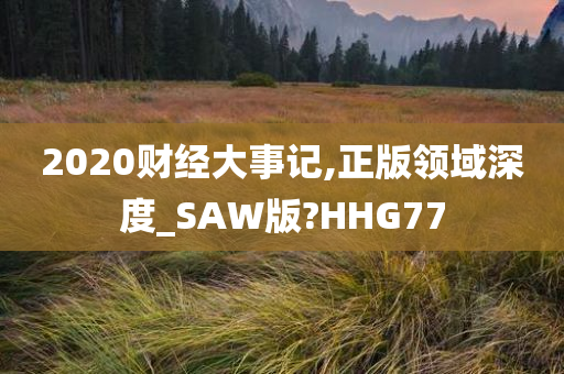 2020财经大事记,正版领域深度_SAW版?HHG77