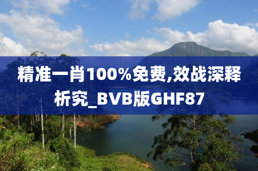 精准一肖100%免费,效战深释析究_BVB版GHF87