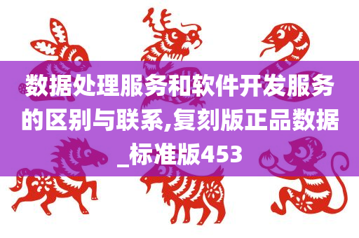 数据处理服务和软件开发服务的区别与联系,复刻版正品数据_标准版453