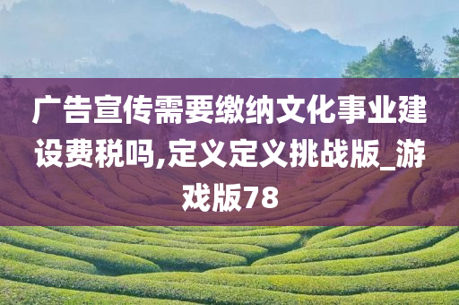 广告宣传需要缴纳文化事业建设费税吗,定义定义挑战版_游戏版78