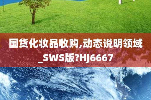 国货化妆品收购,动态说明领域_SWS版?HJ6667