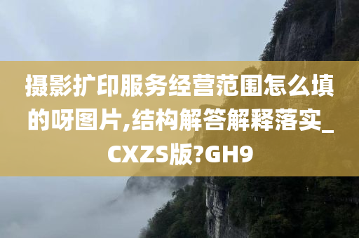 摄影扩印服务经营范围怎么填的呀图片,结构解答解释落实_CXZS版?GH9