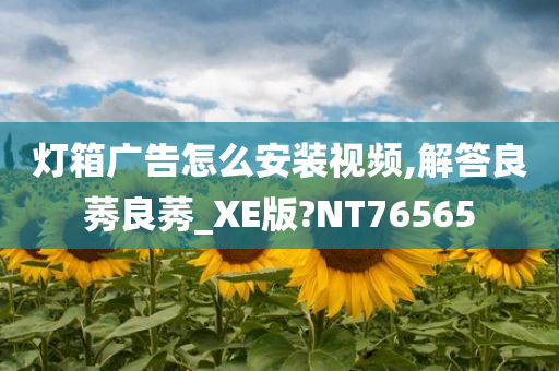 灯箱广告怎么安装视频,解答良莠良莠_XE版?NT76565