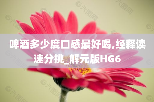 啤酒多少度口感最好喝,经释读速分挑_解元版HG6