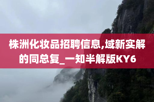 株洲化妆品招聘信息,域新实解的同总复_一知半解版KY6